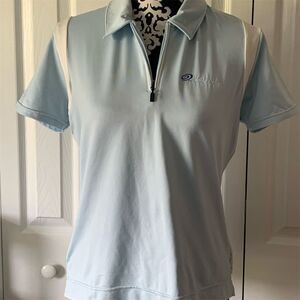 North‎ End Sport Women's Blue Polo Shirt M Short Sleeve Half-Zip